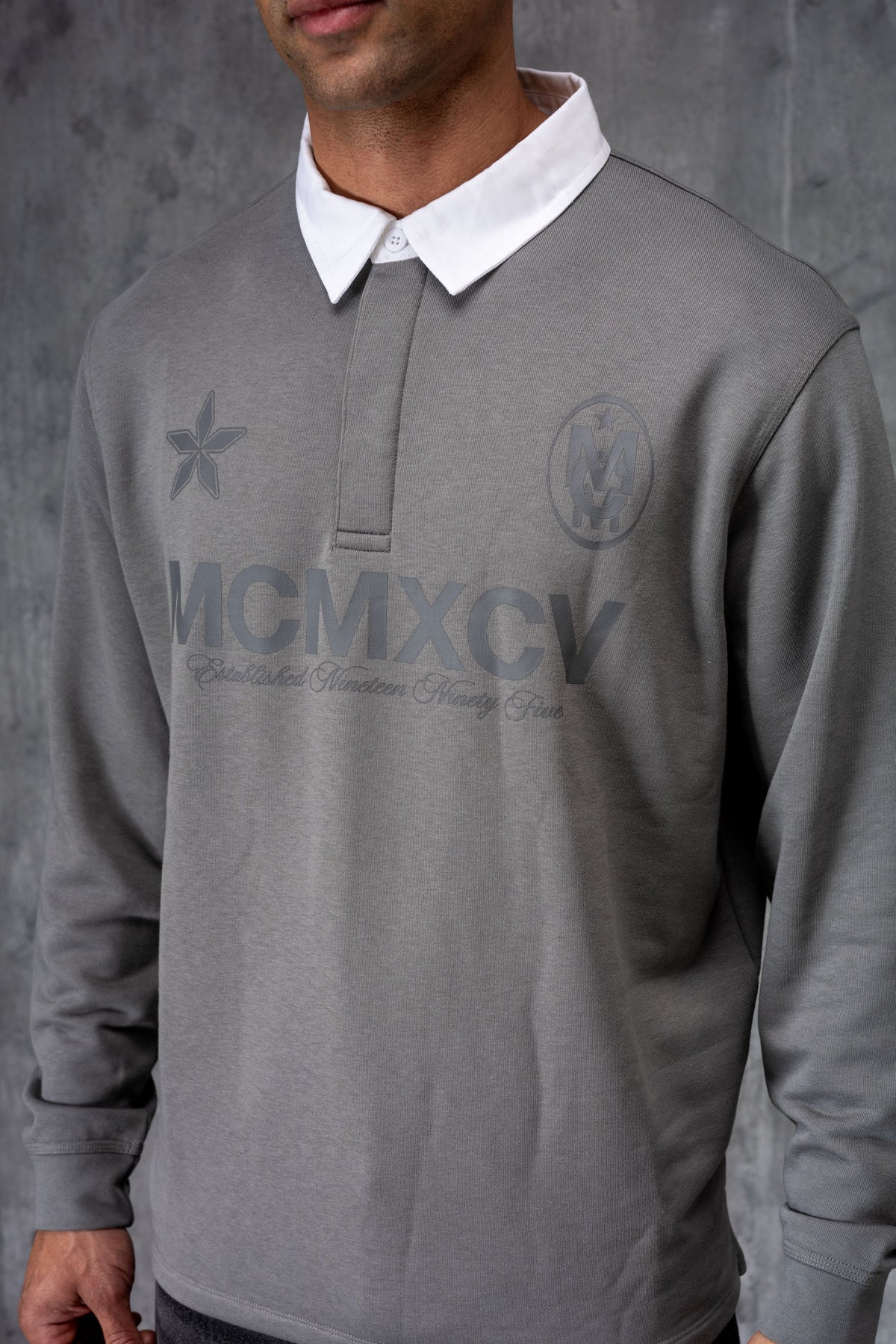 HAMPTON POLO SHIRT - LAVA GREY