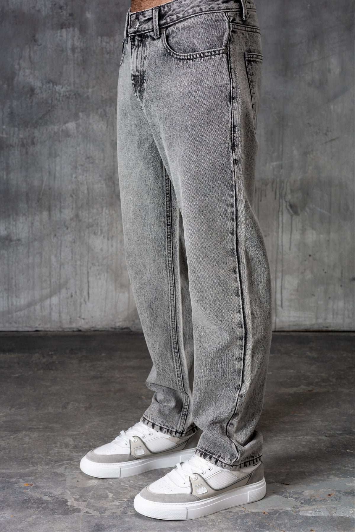 CLUB Premium Washed Denim Jeans - GREY