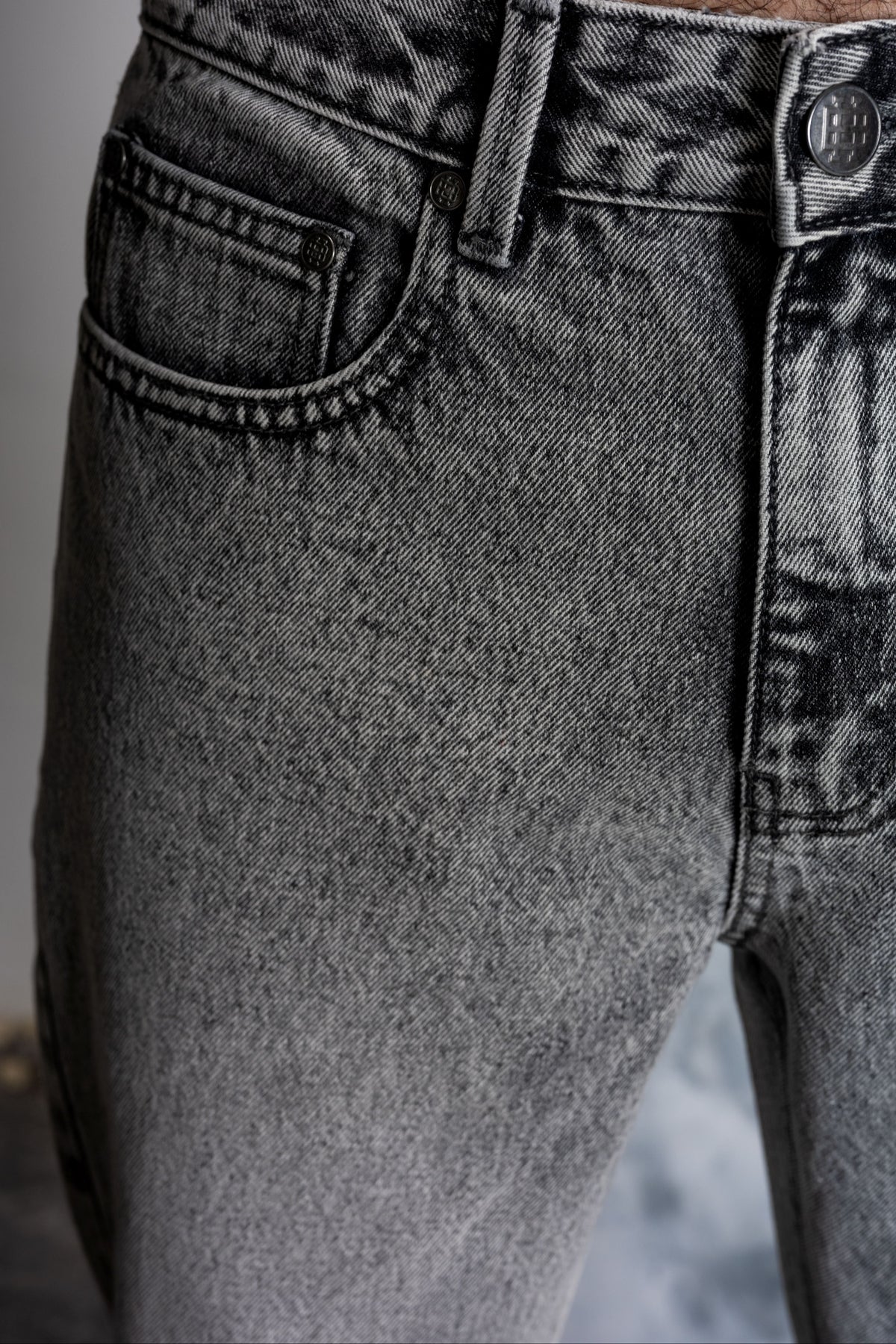 CLUB Premium Washed Denim Jeans - GREY