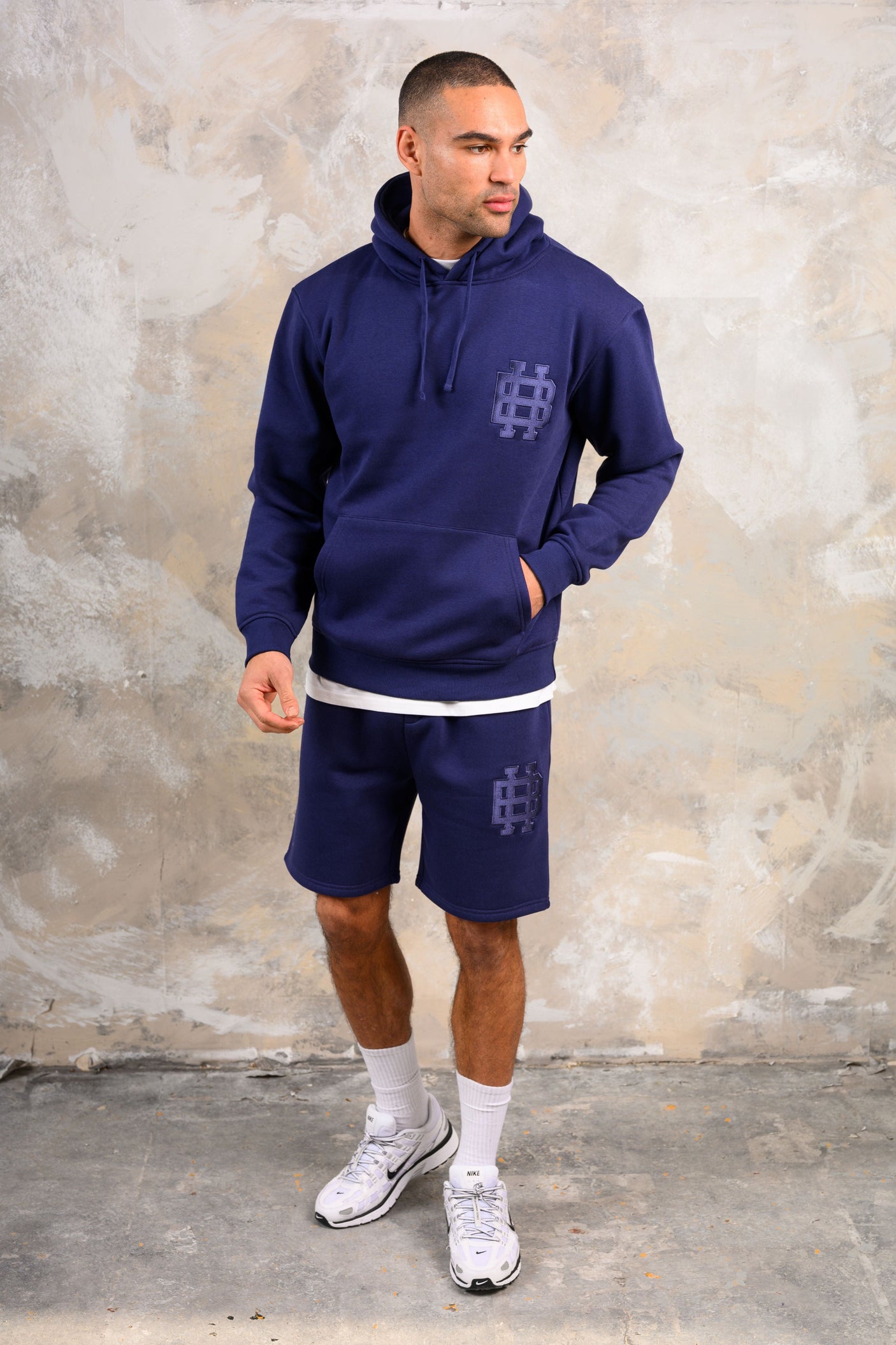 CLUB HOODY TEE & SHORT SET - BLUE