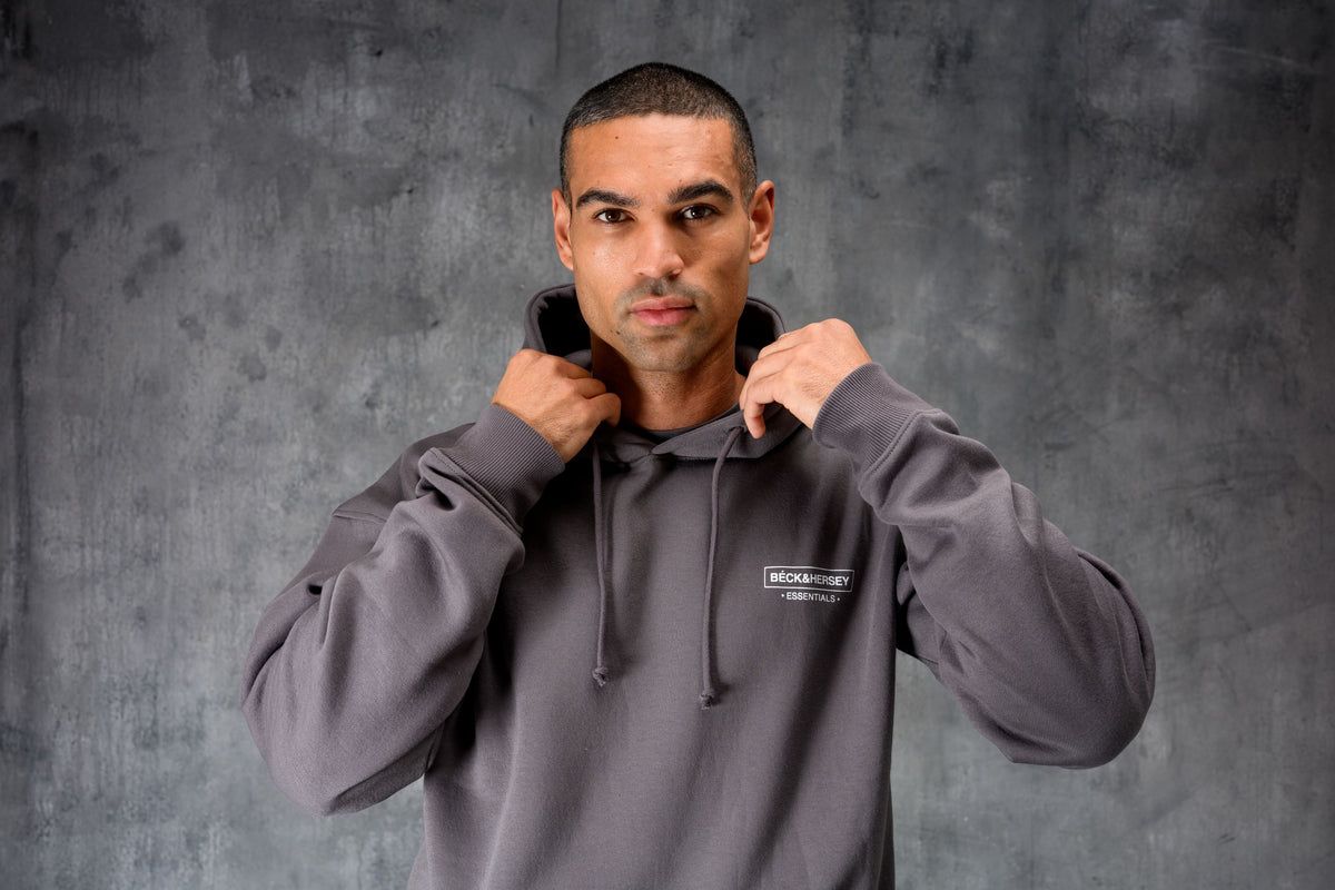 ESSENTIALS HOODY TEE & JOGGER SET - CHARCOAL