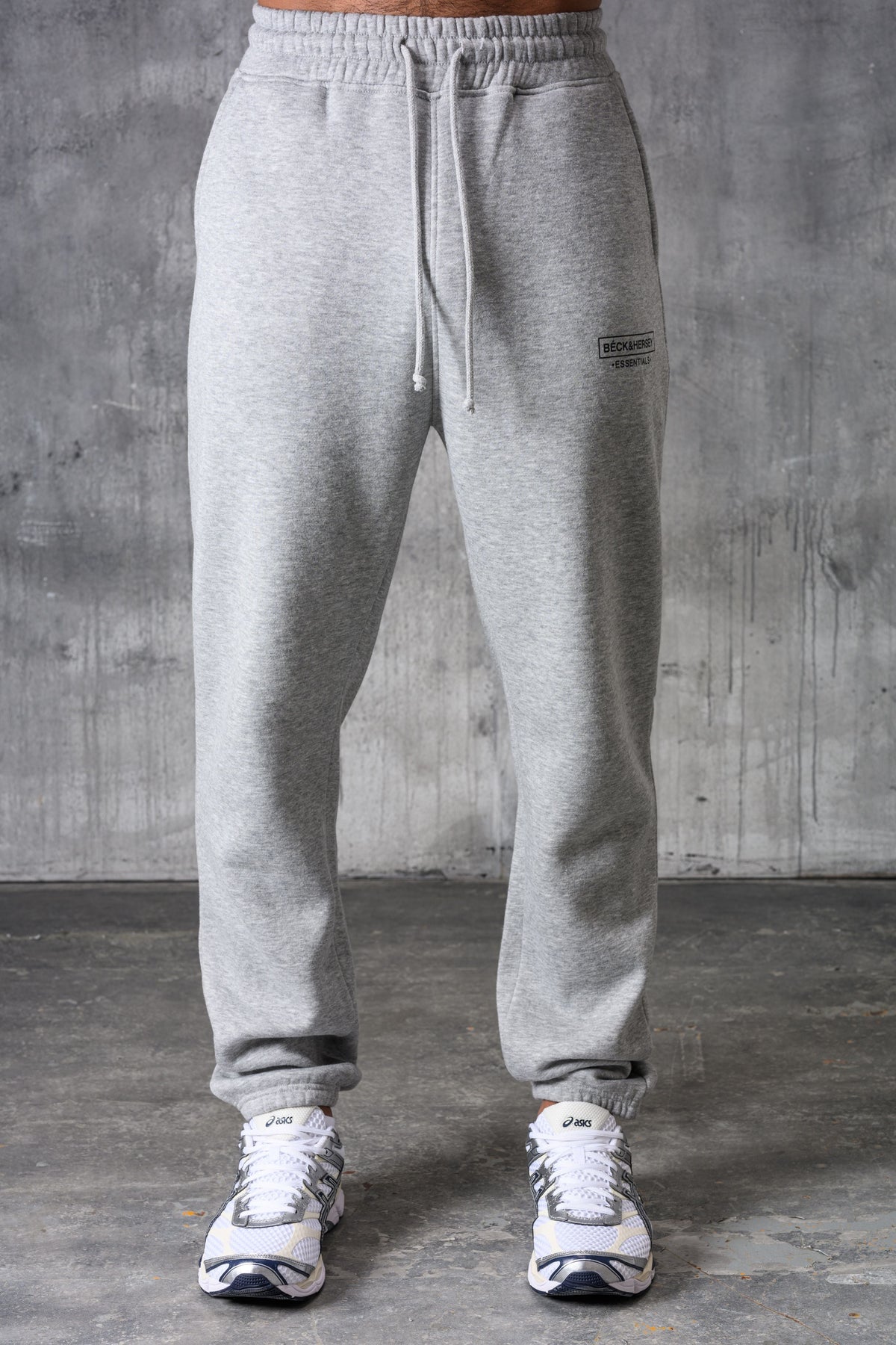 ESSENTIALS HOODY TEE & JOGGER SET - GREY MARL