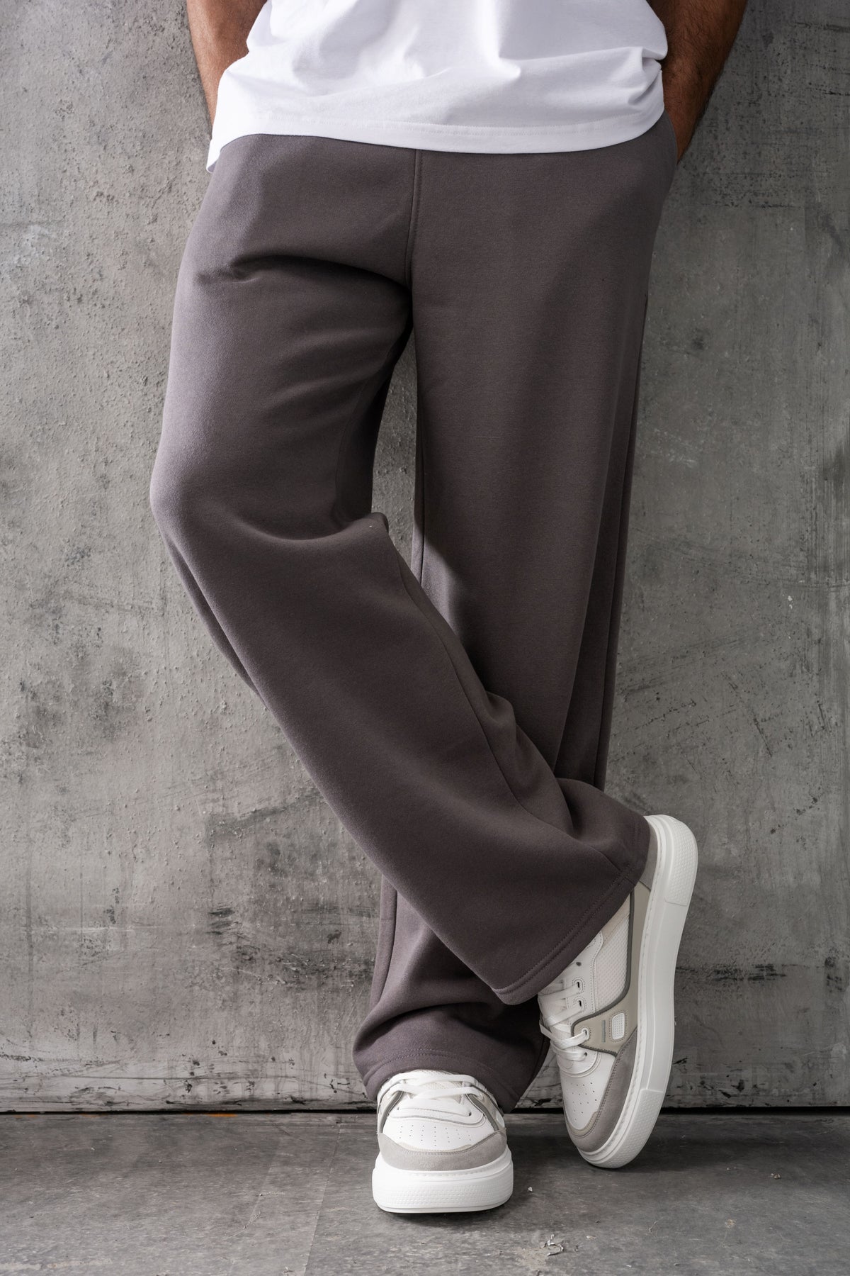 FELIX (UNBRANDED) OPEN HEM JOGGERS - CHARCOAL