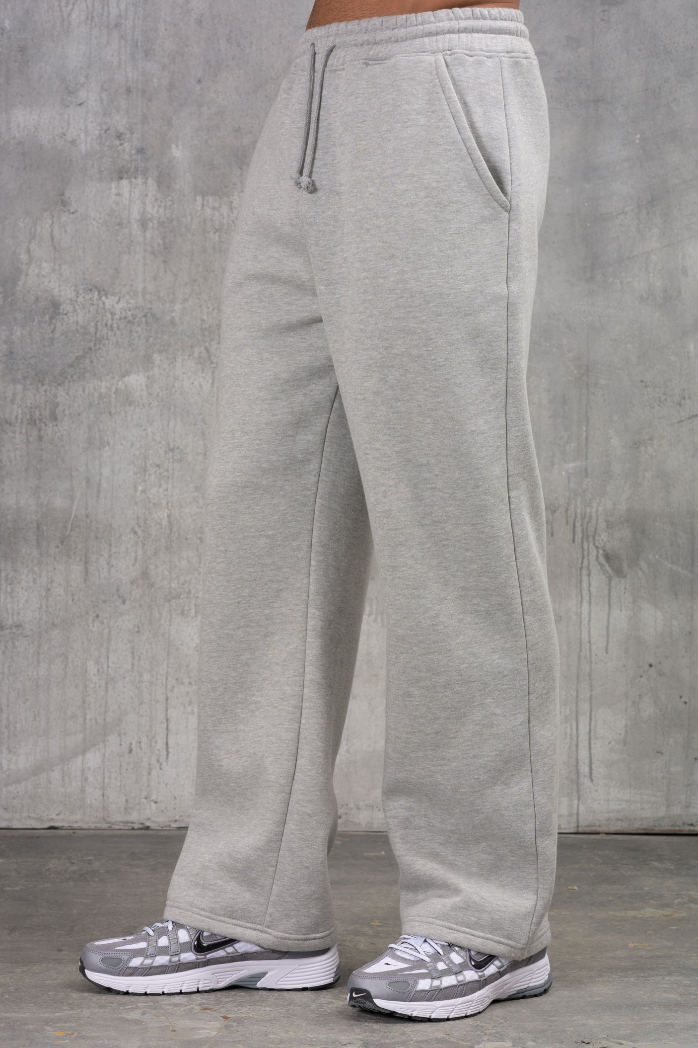 FELIX (UNBRANDED) OPEN HEM JOGGERS - GREY MARL