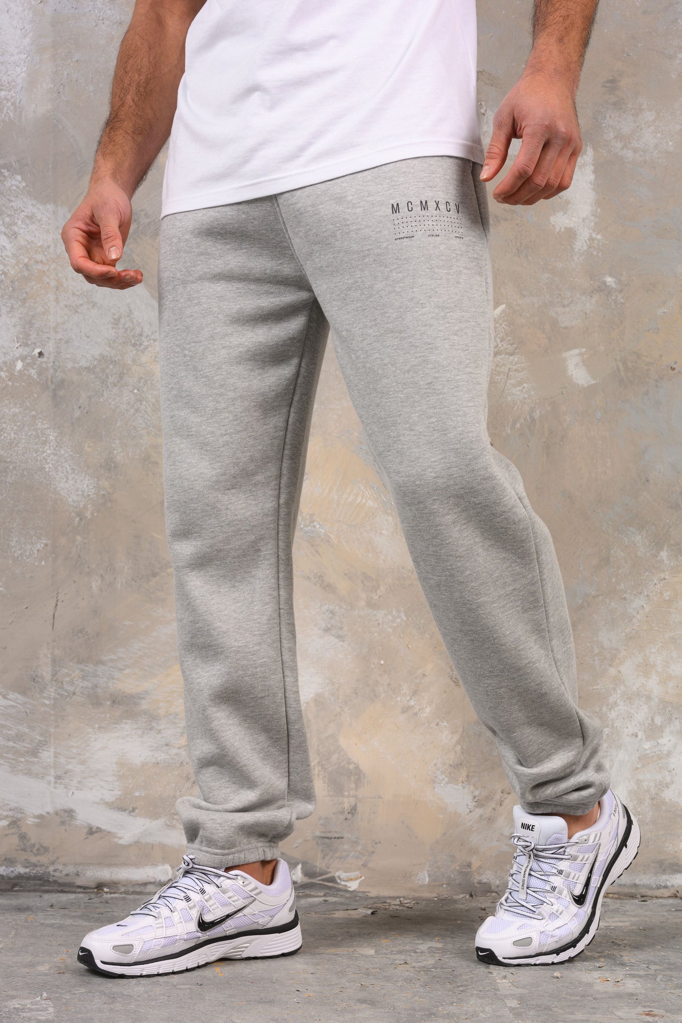 FENTON CUFFED JOGGERS - GREY MARL