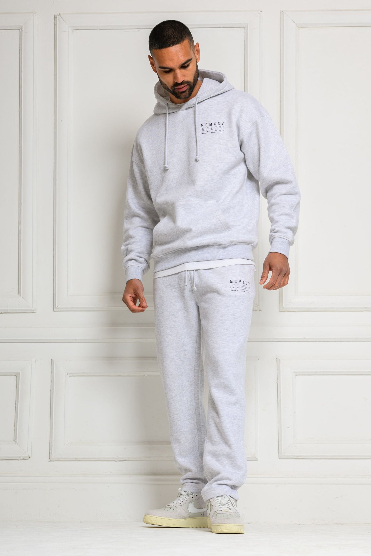 FENTON STRAIGHT LEG JOGGERS - GREY MARL