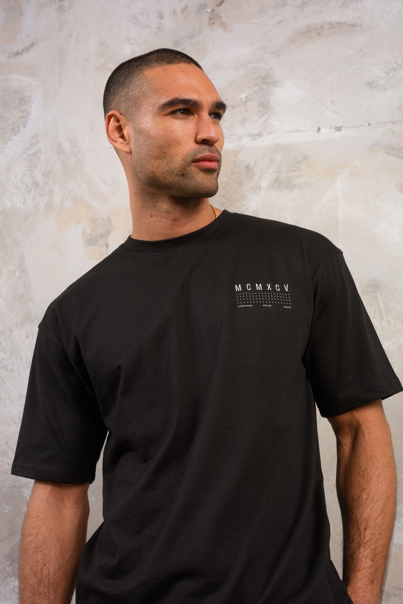 FENTON HOODY TEE & SHORT SET - BLACK