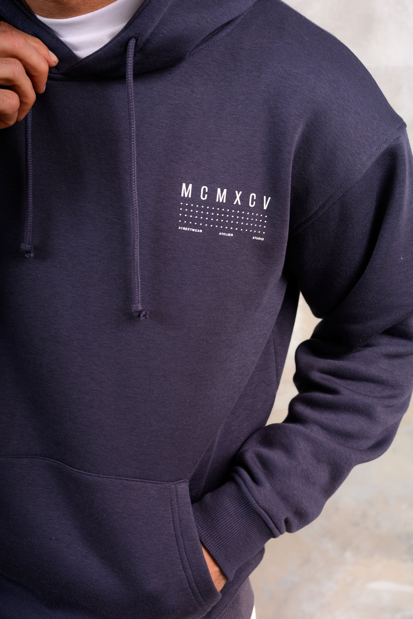 FENTON HOODY TEE & SHORT SET - NAVY