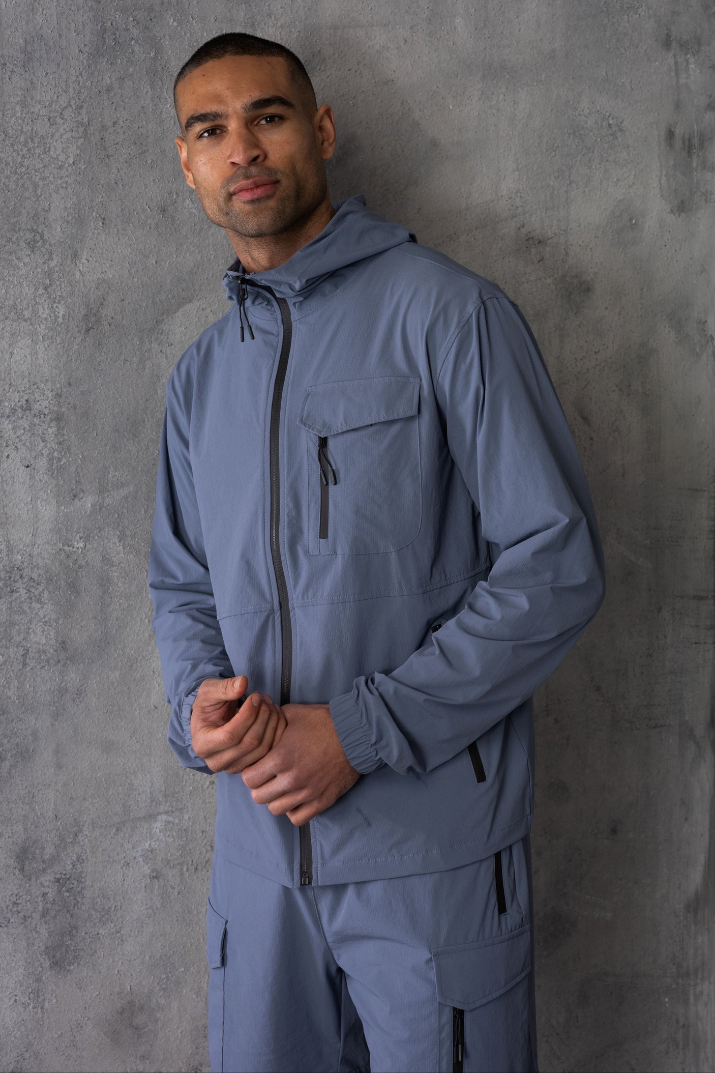 JETSTAR JACKET & SHORT SET - MID BLUE