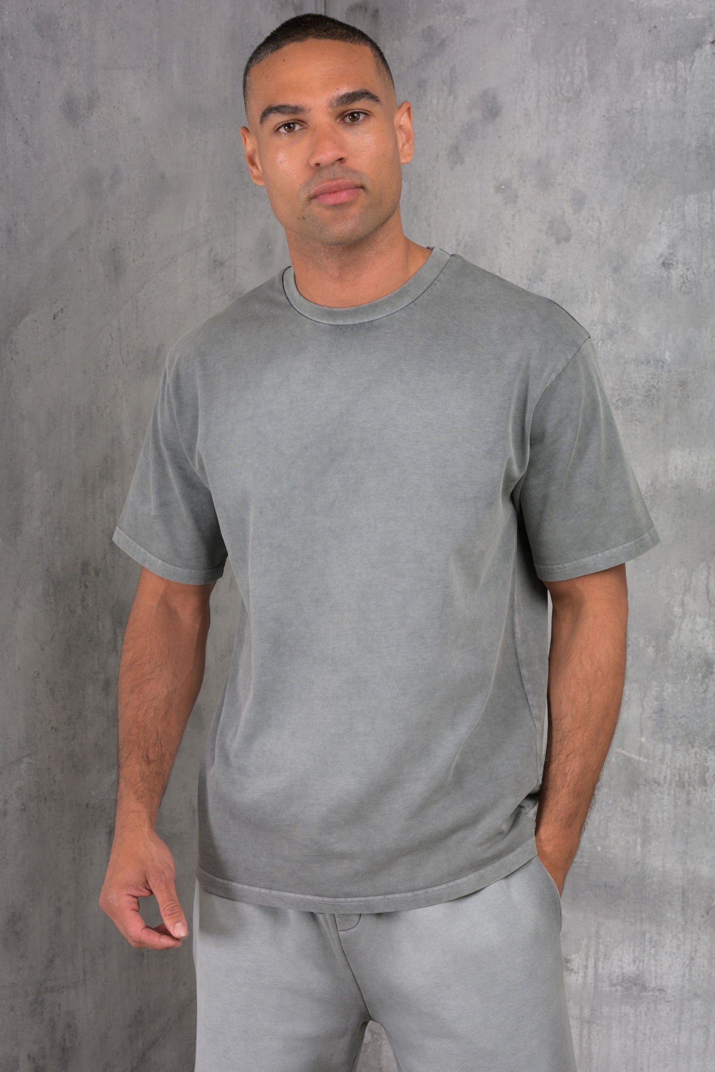 LAVARE PREMIUM TRACKSUIT & TEE - WASHED GREY