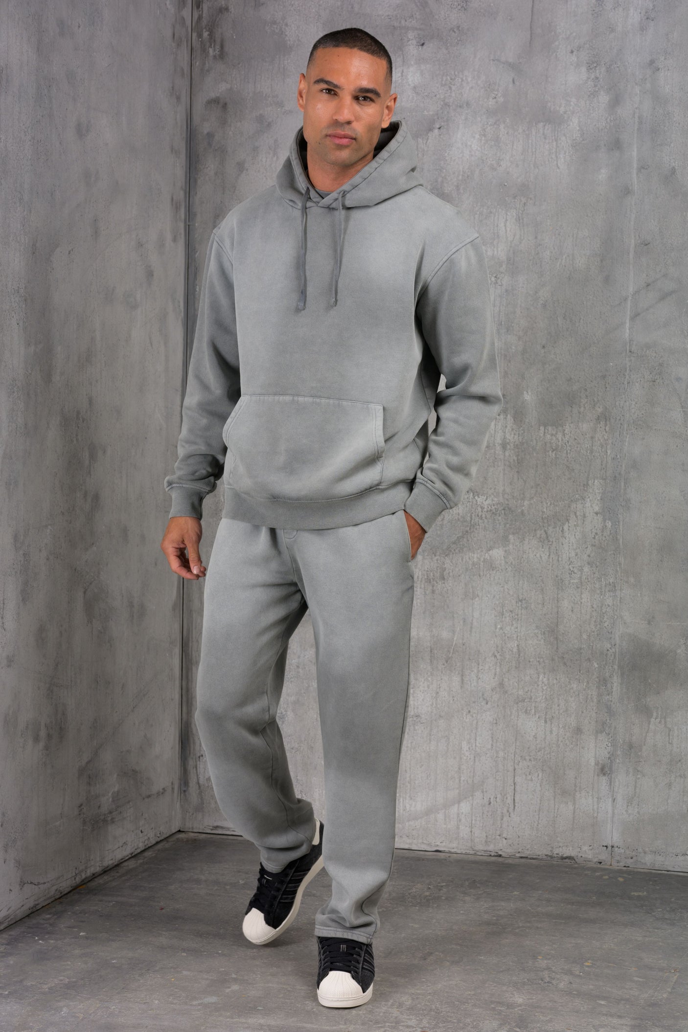 LAVARE PREMIUM TRACKSUIT & TEE - WASHED GREY