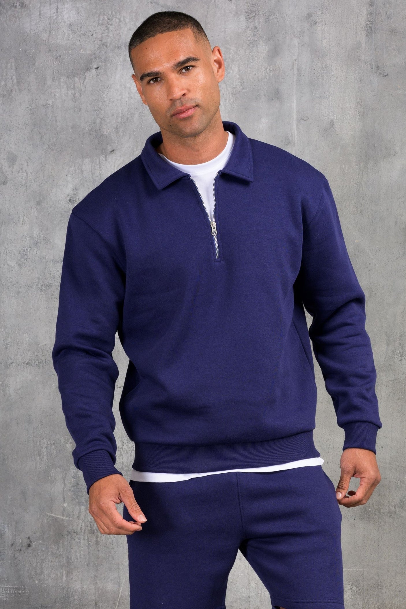 MATEUS 1/4 ZIP - BLUE