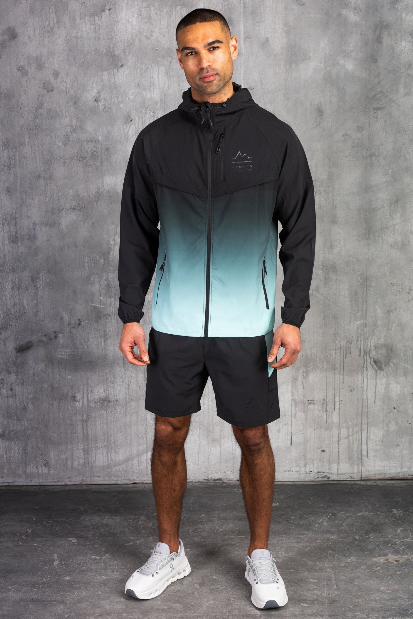SURGE WINDBREAKER JACKET & SHORT - MINT/BLACK