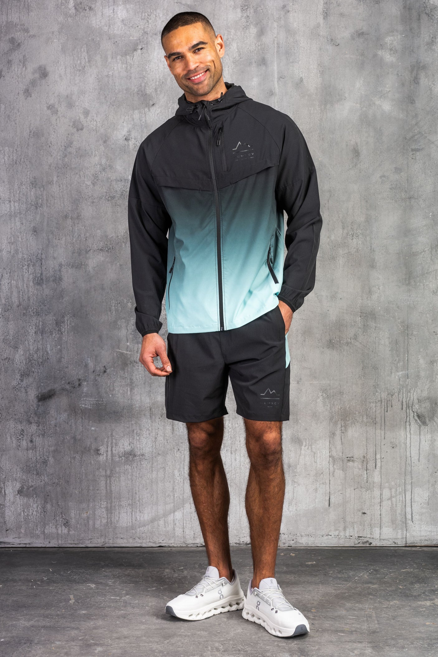 SURGE WINDBREAKER JACKET & SHORT - MINT/BLACK