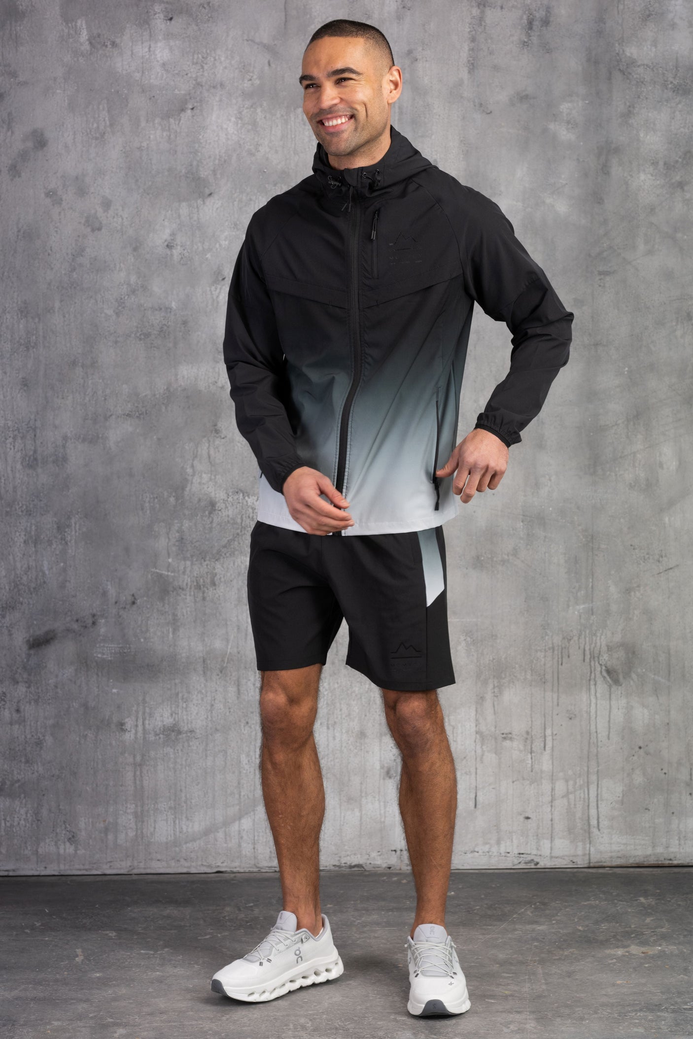 SURGE WINDBREAKER JACKET - SILVER/BLACK