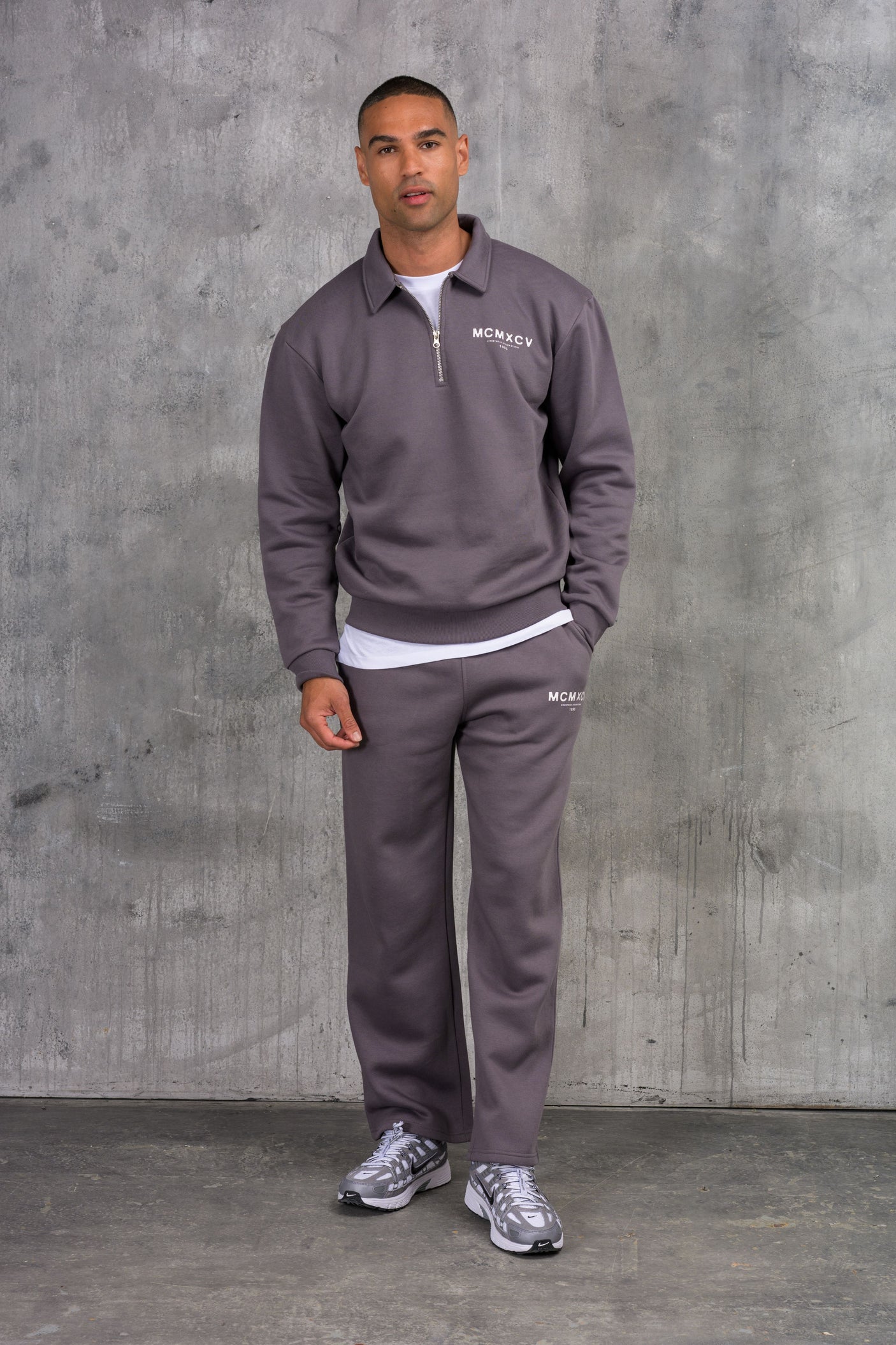 ZEUS 1/4 ZIP TRACKSUIT - CHARCOAL