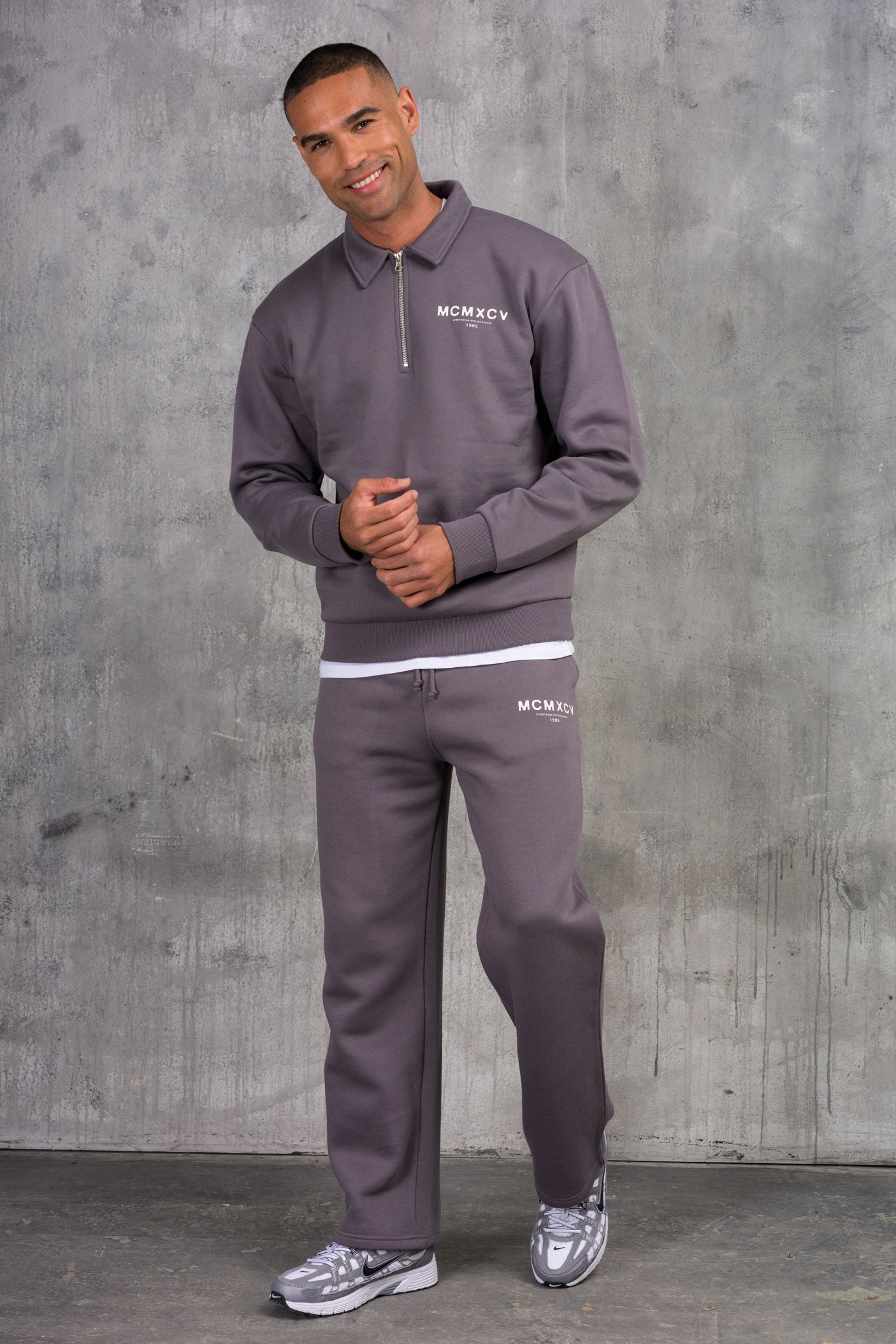 ZEUS 1/4 ZIP TRACKSUIT - CHARCOAL