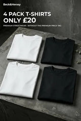 4 PACK BOX FIT T-SHIRT - BLACK/WHITE