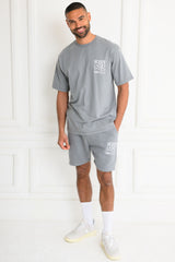 APEX T-SHIRT & SHORT SET - LAVA GREY