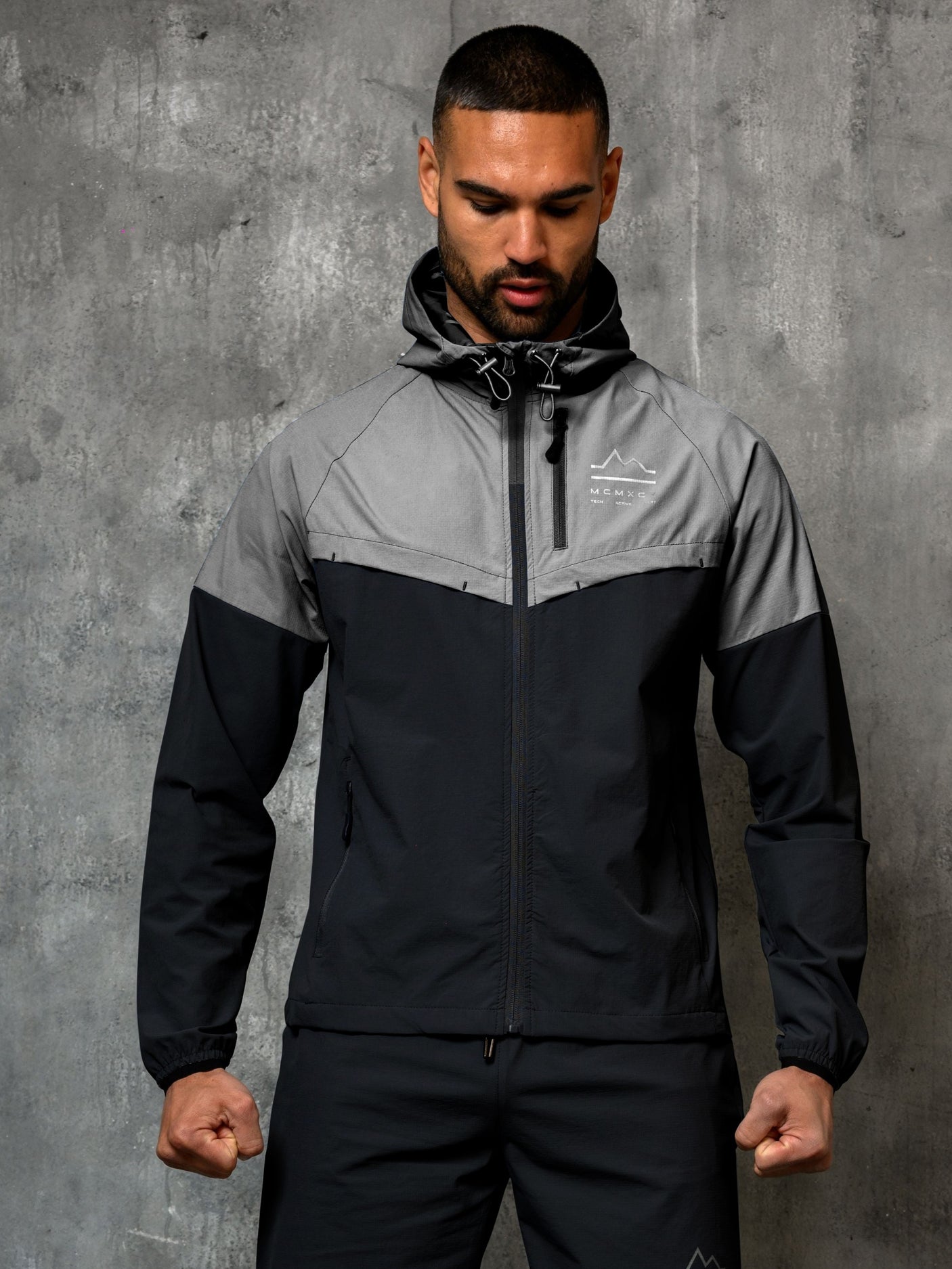 *PRE ORDER* ASCENT WINDBREAKER JACKET - BLACK/GREY
