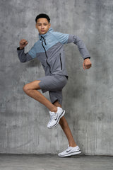 RAPELL JUNIOR TECH JACKET & SHORT - SKY/GREY
