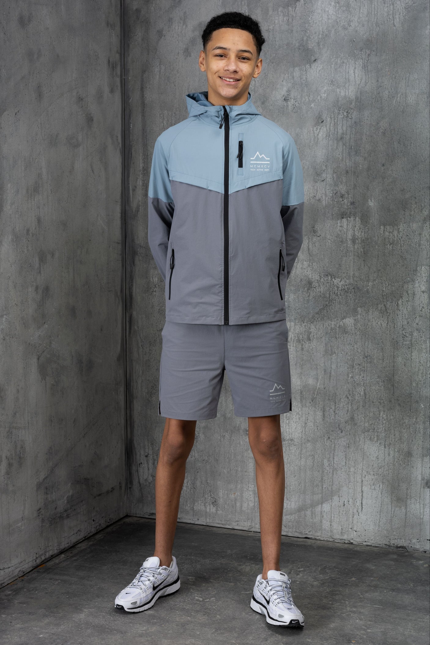 RAPELL JUNIOR TECH JACKET & SHORT - SKY/GREY