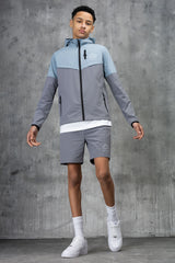 RAPELL JUNIOR TECH JACKET & SHORT - SKY/GREY