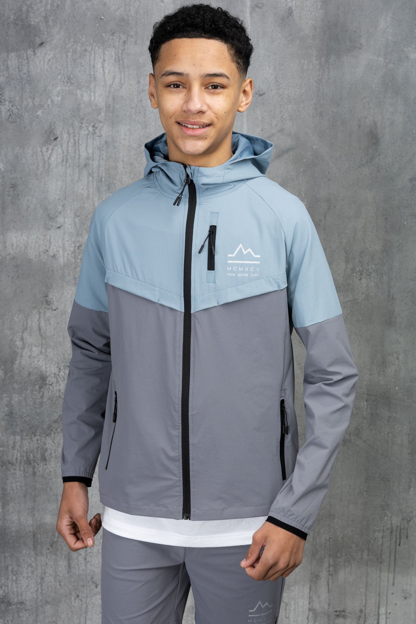 RAPELL JUNIOR TECH JACKET & SHORT - SKY/GREY
