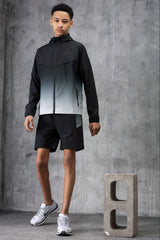 SURGE JUNIOR TECH JACKET & SHORT - SILVER/BLACK