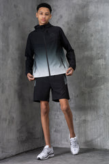 SURGE JUNIOR TECH JACKET & SHORT - SILVER/BLACK