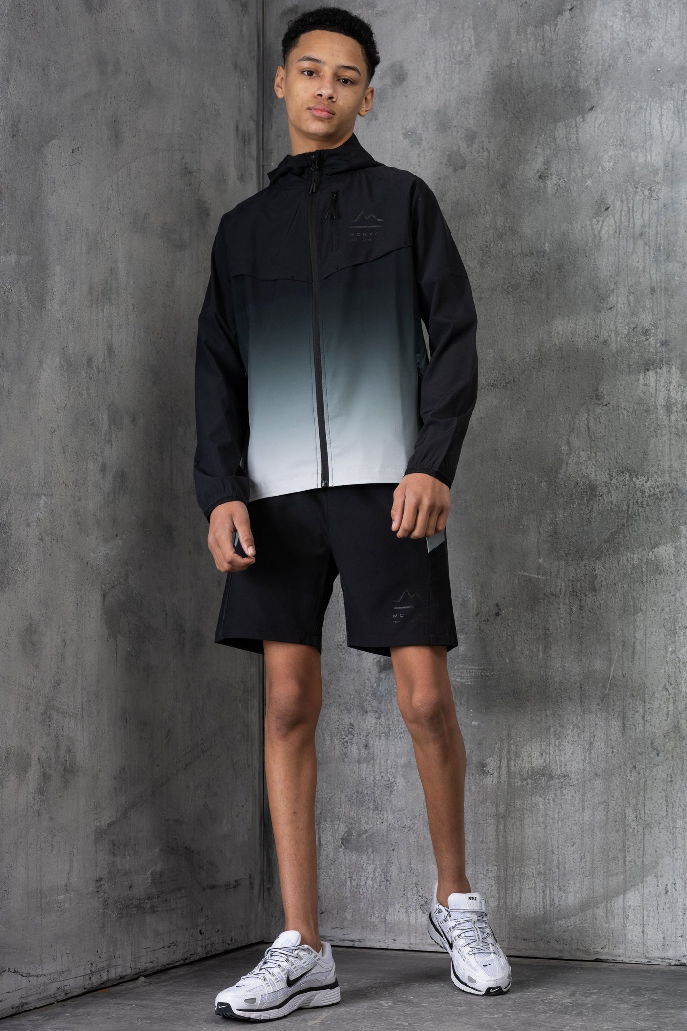 SURGE JUNIOR TECH JACKET & SHORT - SILVER/BLACK