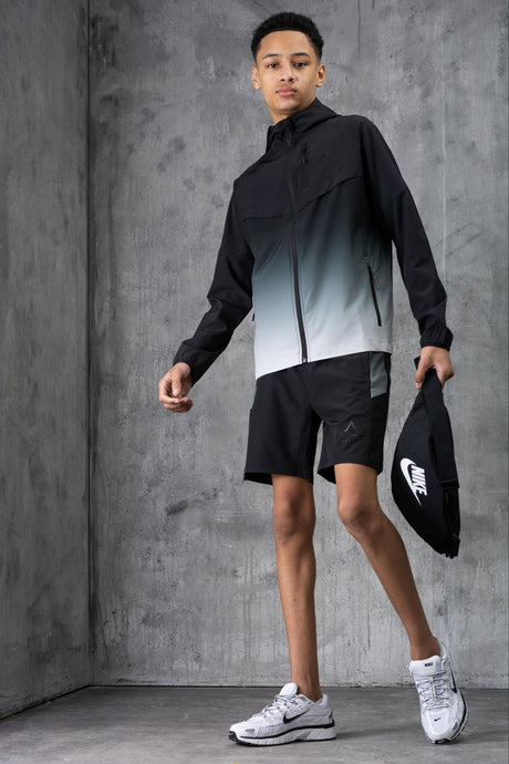 SURGE JUNIOR TECH JACKET & SHORT - SILVER/BLACK