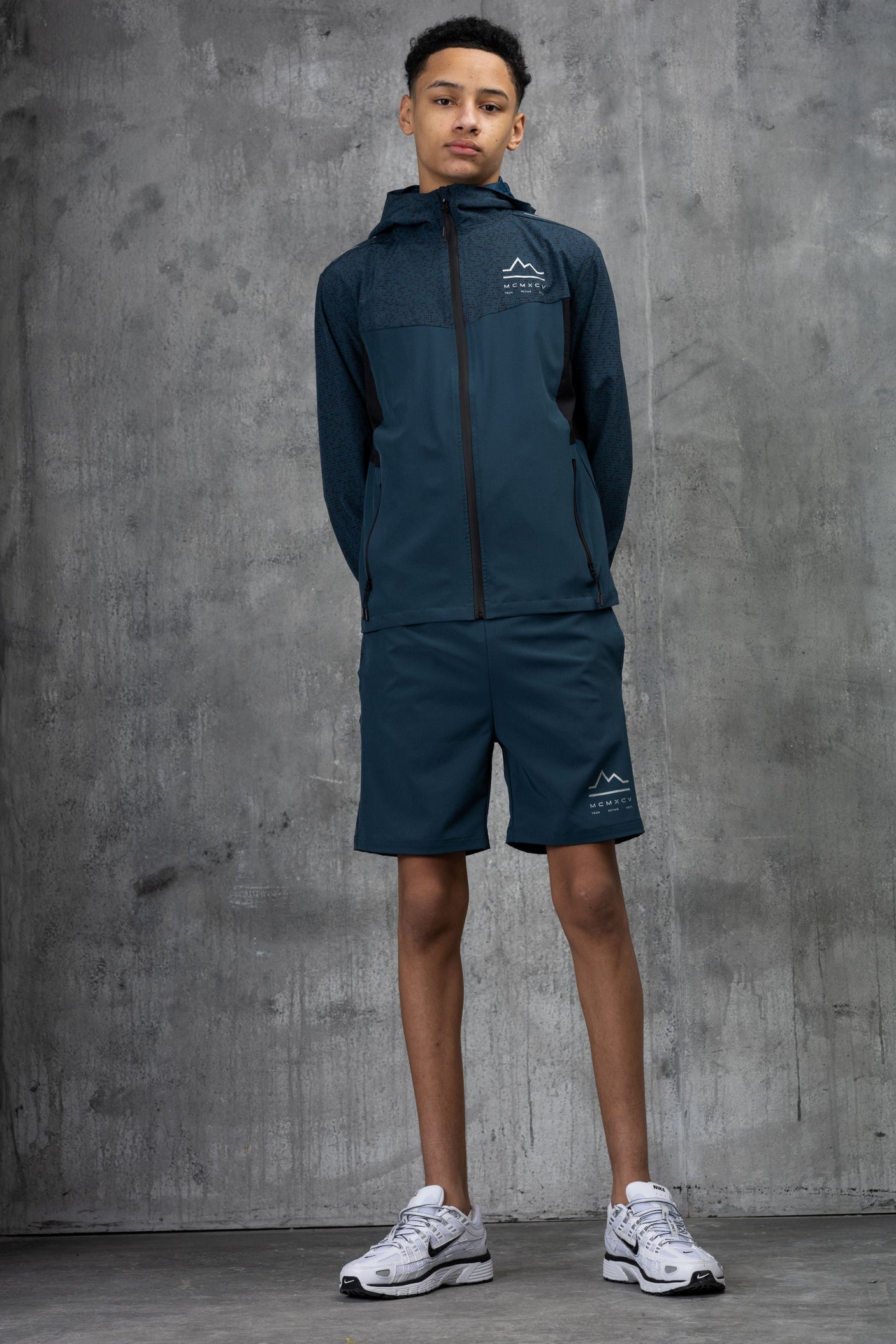 VICTORY JUNIOR TECH JACKET & SHORT - DK PETROL