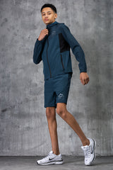 VICTORY JUNIOR TECH JACKET & SHORT - DK PETROL