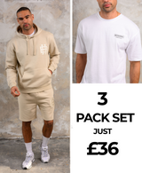 CLUB HOODY TEE & SHORT SET - OFF WHITE