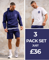 CLUB HOODY TEE & SHORT SET - BLUE