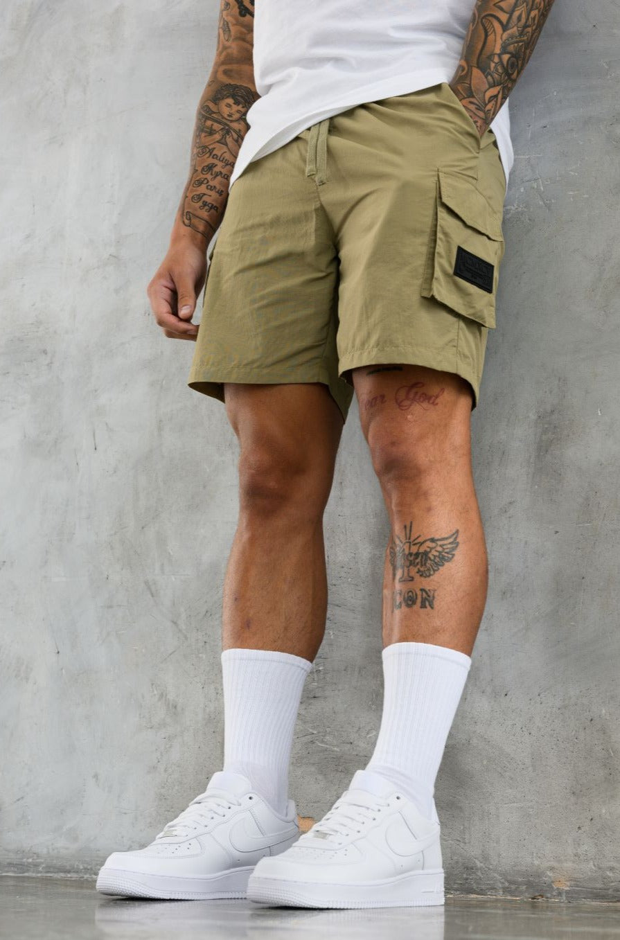 ELITE UTILITY CARGO SHORTS - CEMENT