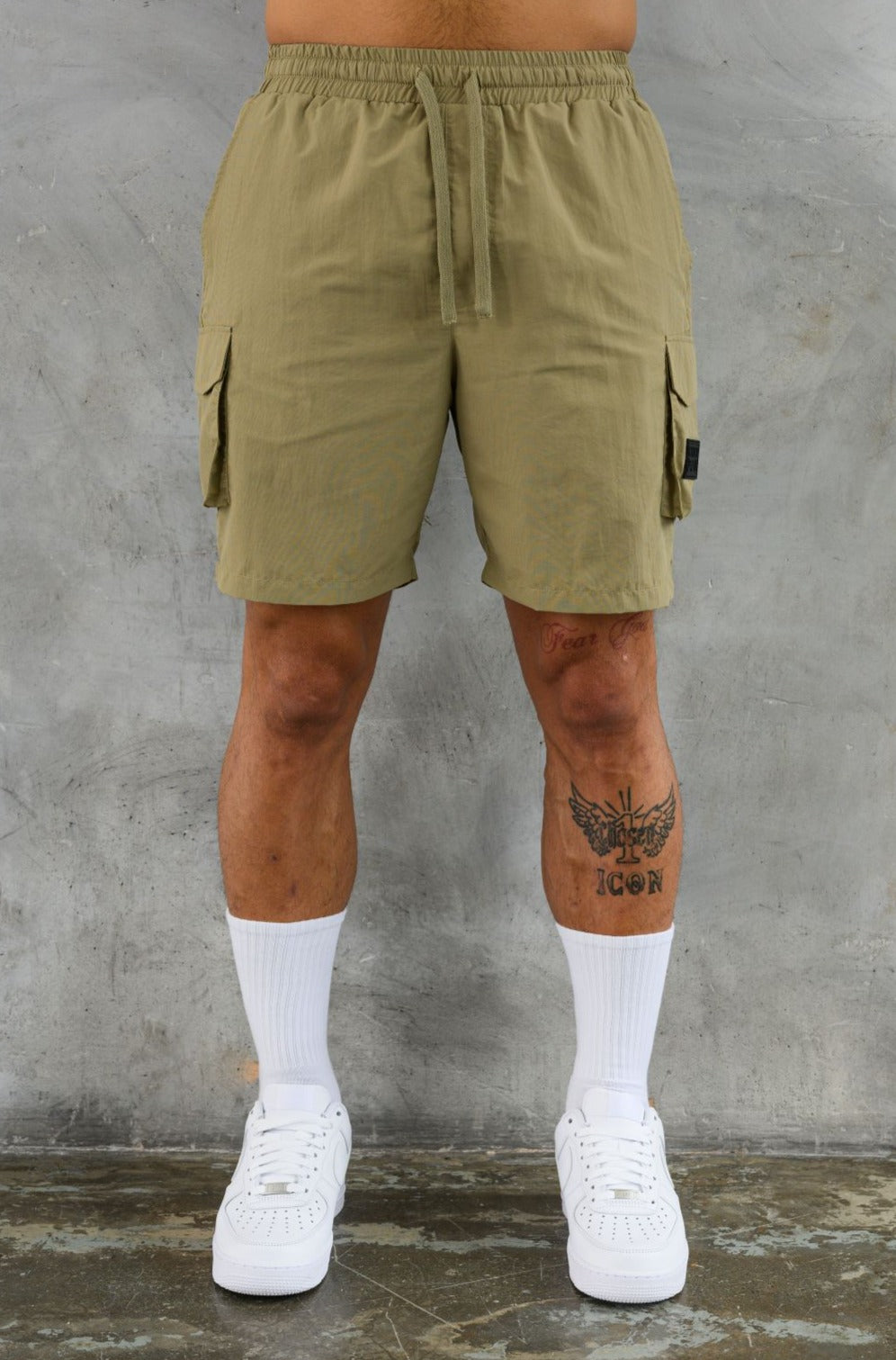 ELITE UTILITY CARGO SHORTS - CEMENT