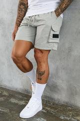 ELITE UTILITY CARGO SHORTS - LT GREY