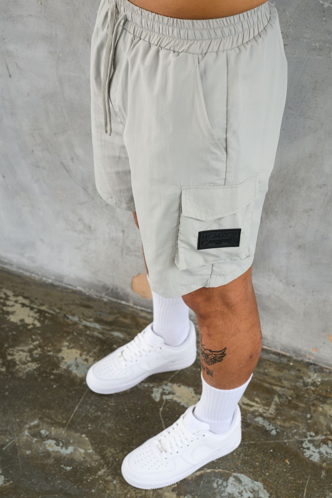 ELITE UTILITY CARGO SHORTS - LT GREY