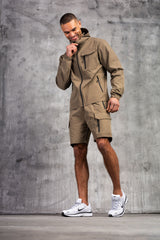 FALCON JACKET & SHORT SET - DK TAUPE