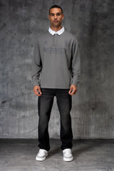 HAMPTON POLO SHIRT - LAVA GREY