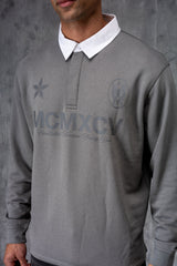 HAMPTON POLO SHIRT - LAVA GREY