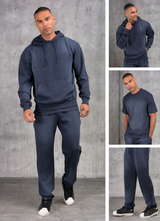 LAVARE PREMIUM TRACKSUIT & T-SHIRT SET - WASHED NAVY