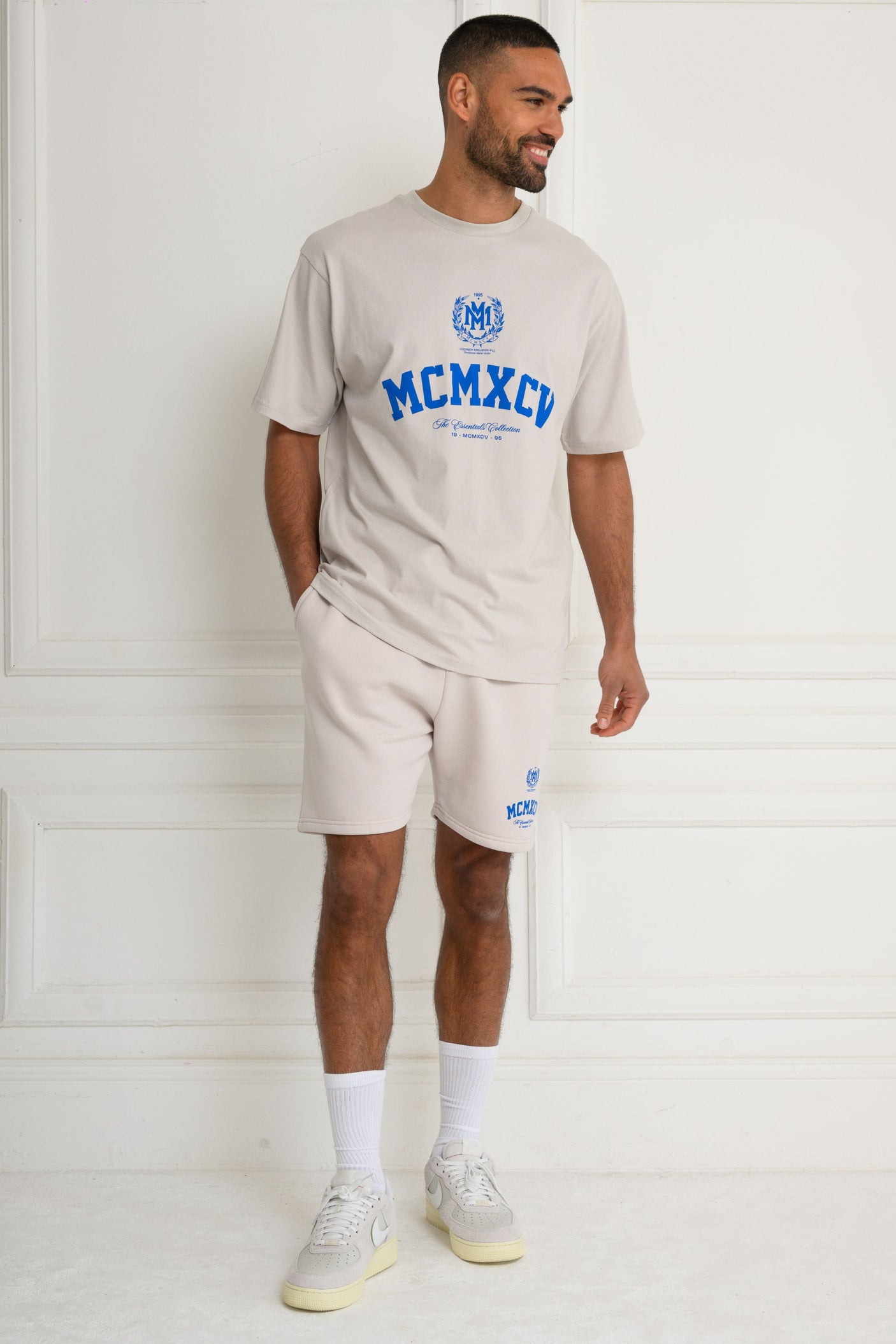 VERTEX T-SHIRT & SHORT SET - OFF WHITE
