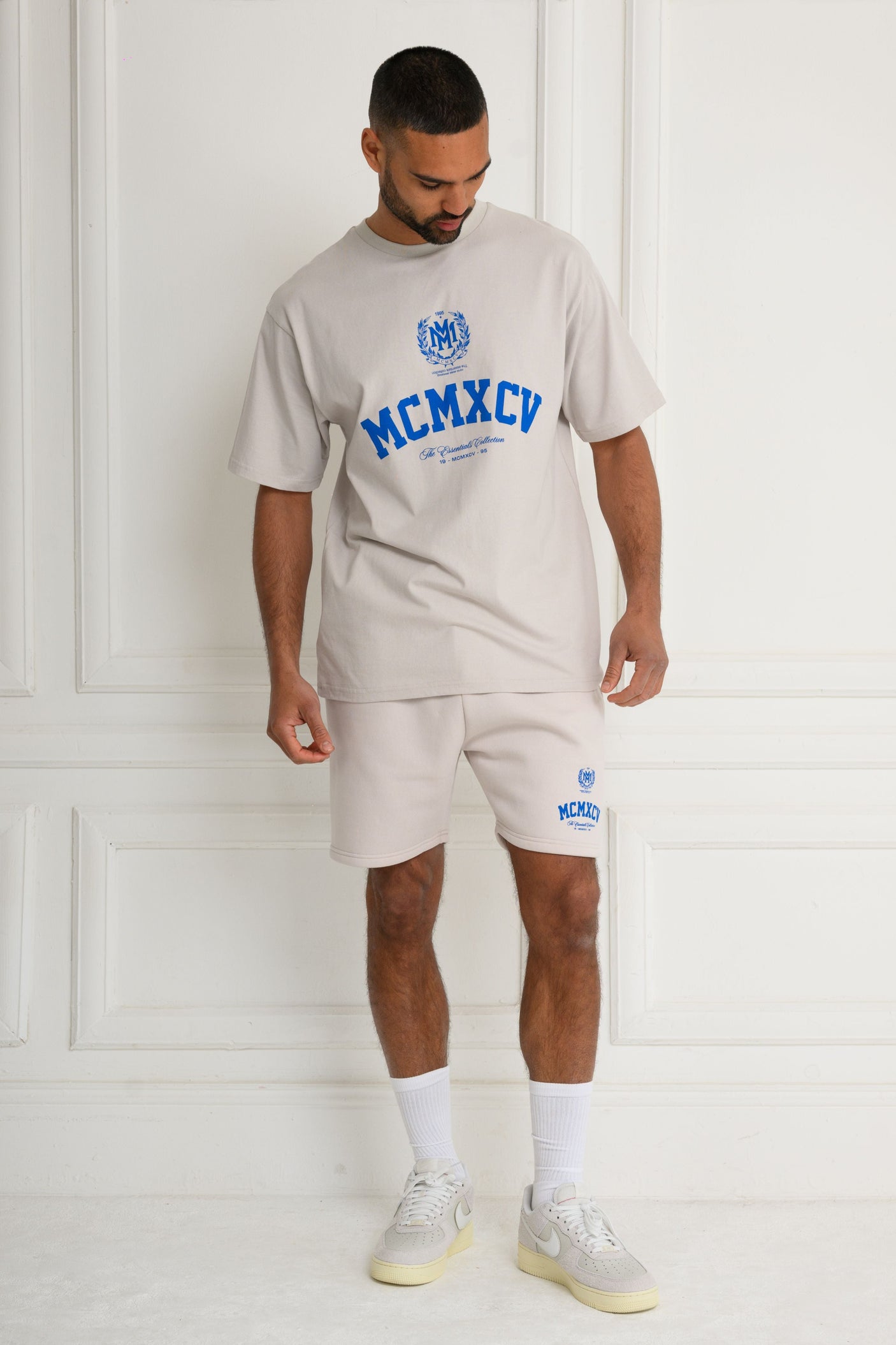 VERTEX T-SHIRT & SHORT SET - OFF WHITE