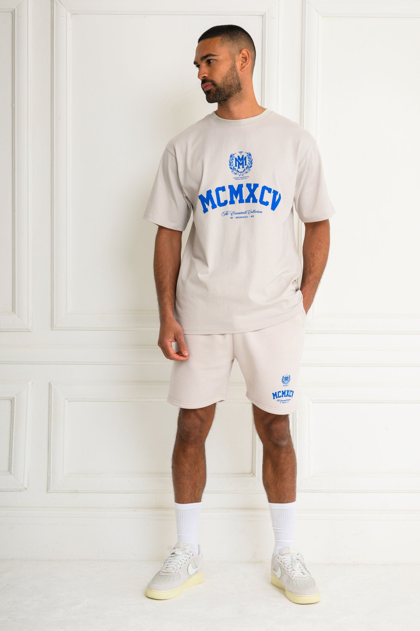 VERTEX T-SHIRT & SHORT SET - OFF WHITE