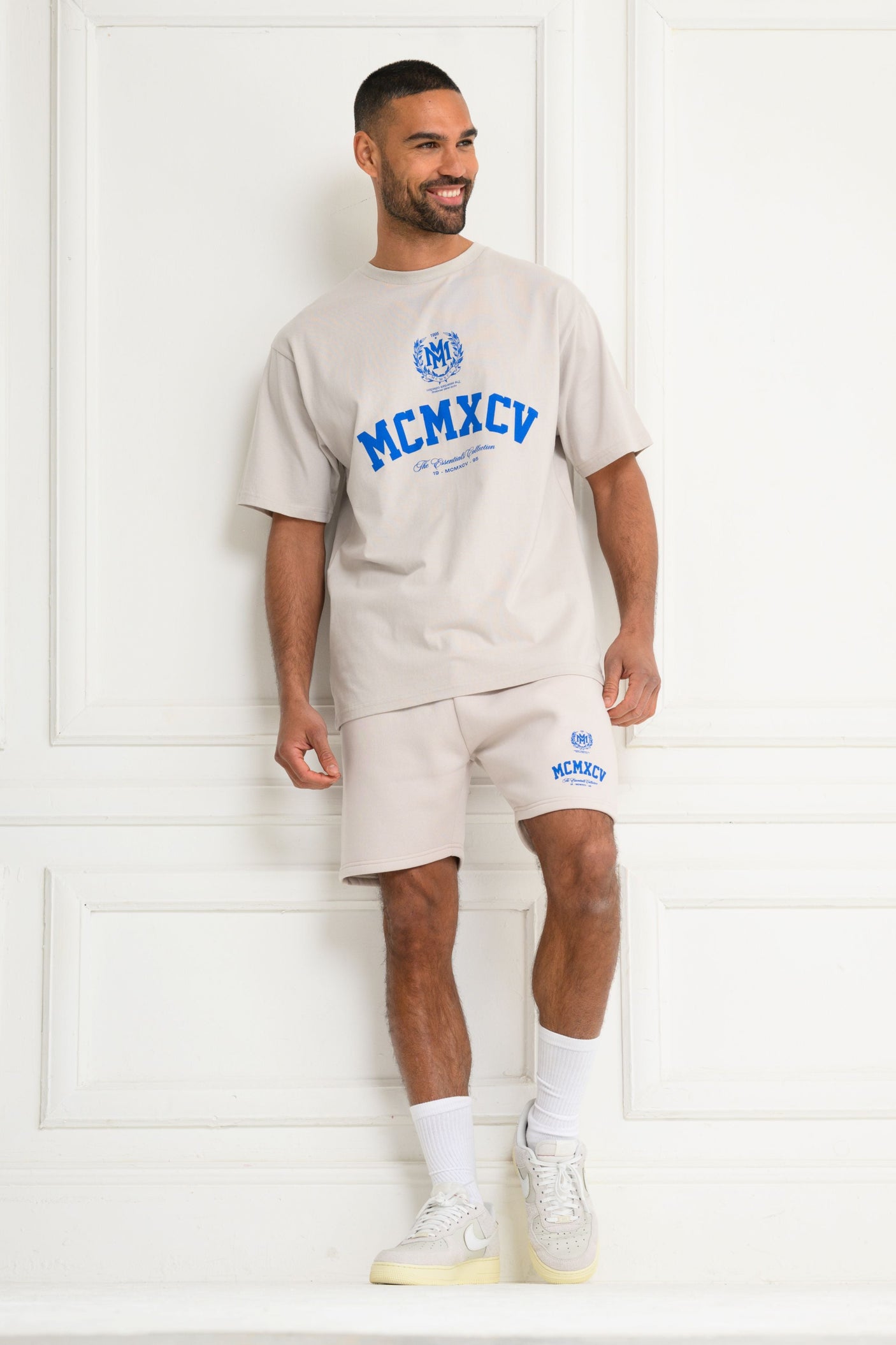 VERTEX T-SHIRT & SHORT SET - OFF WHITE