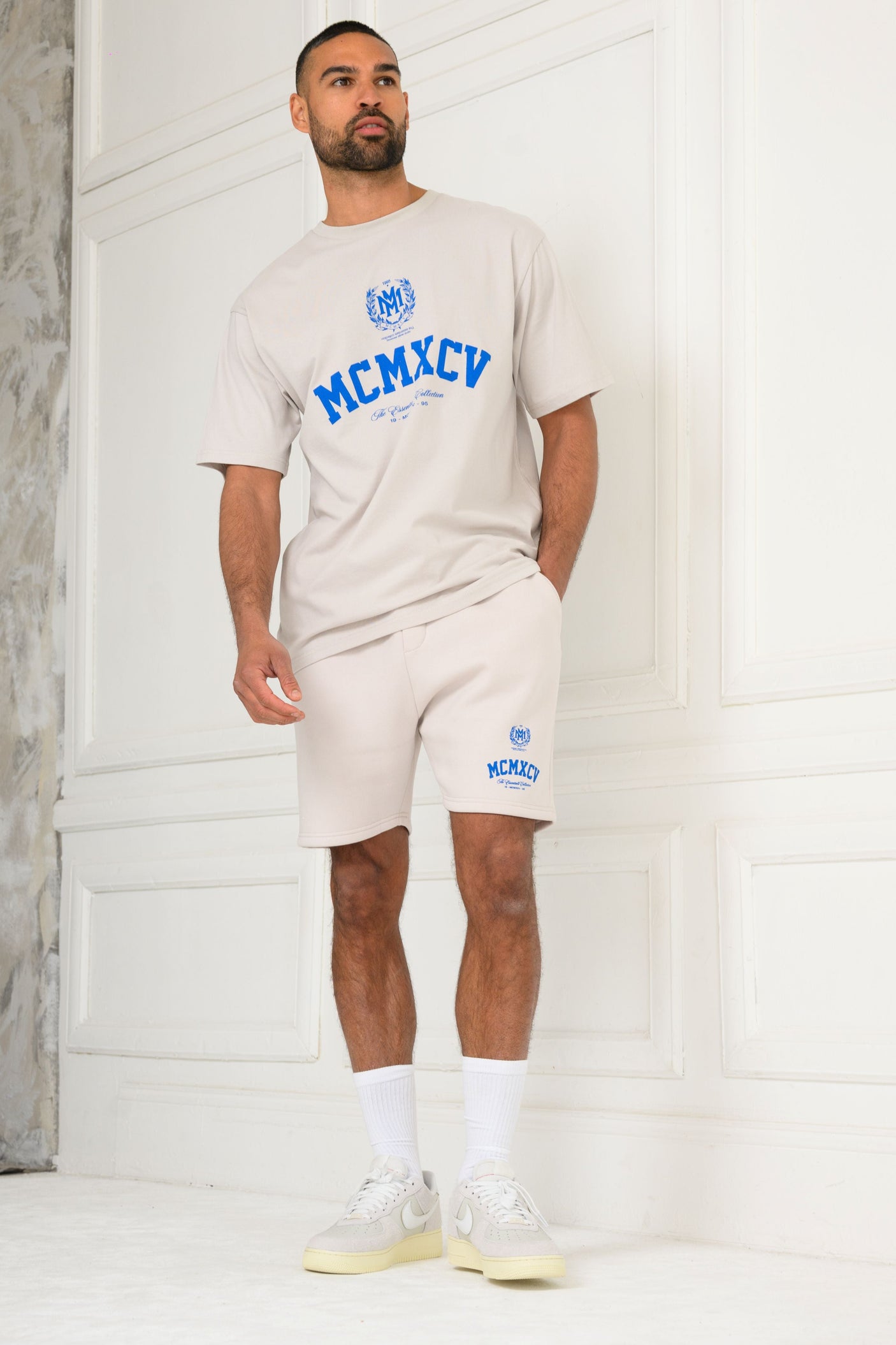 VERTEX T-SHIRT & SHORT SET - OFF WHITE