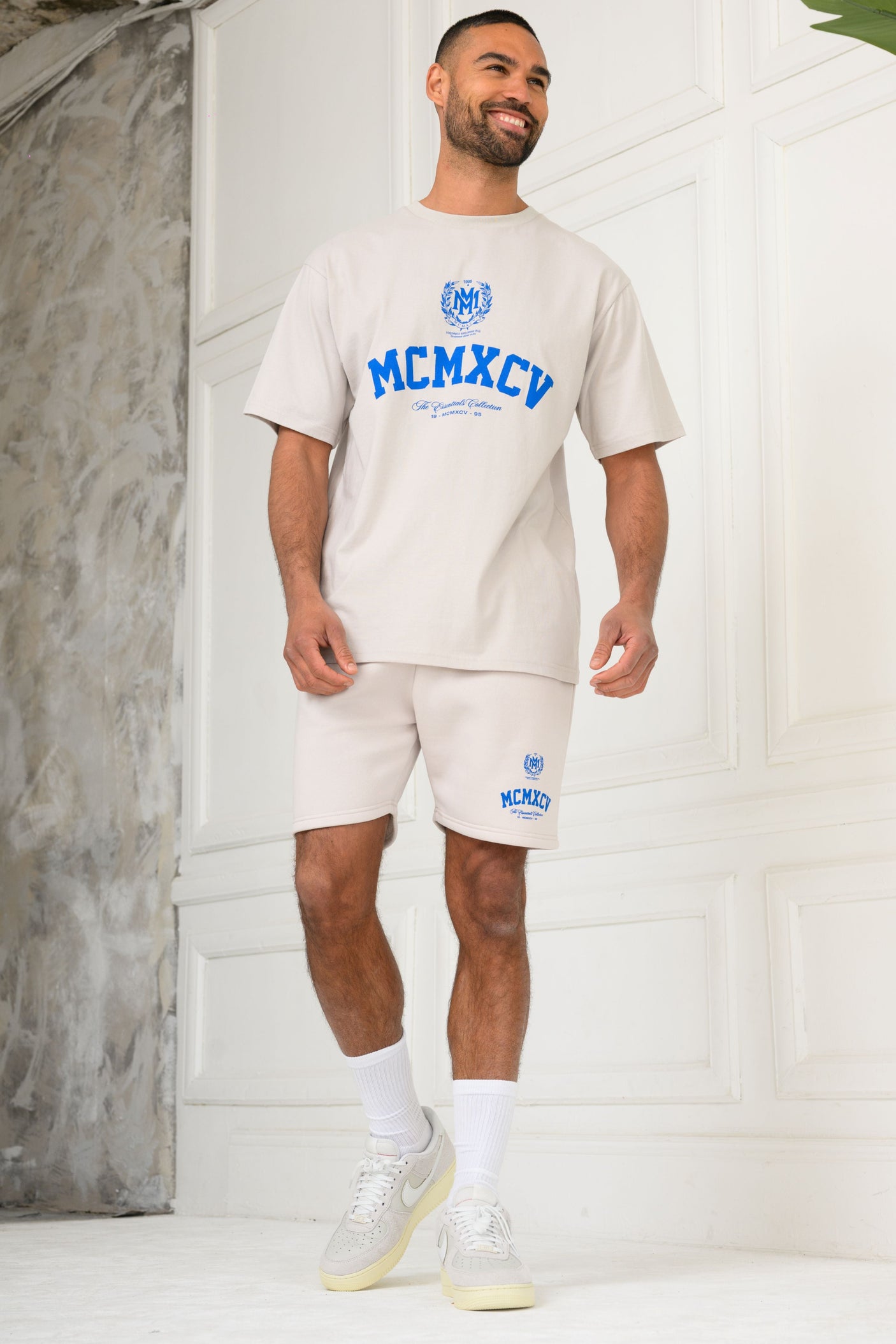 VERTEX T-SHIRT & SHORT SET - OFF WHITE